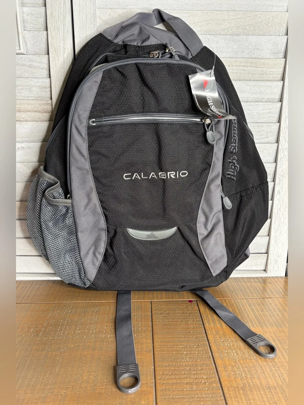 High Sierra Curve Backpack Black Gray Calabrio Tech Daypack NWT
